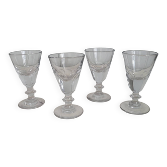 4 verres à pieds années 20-30