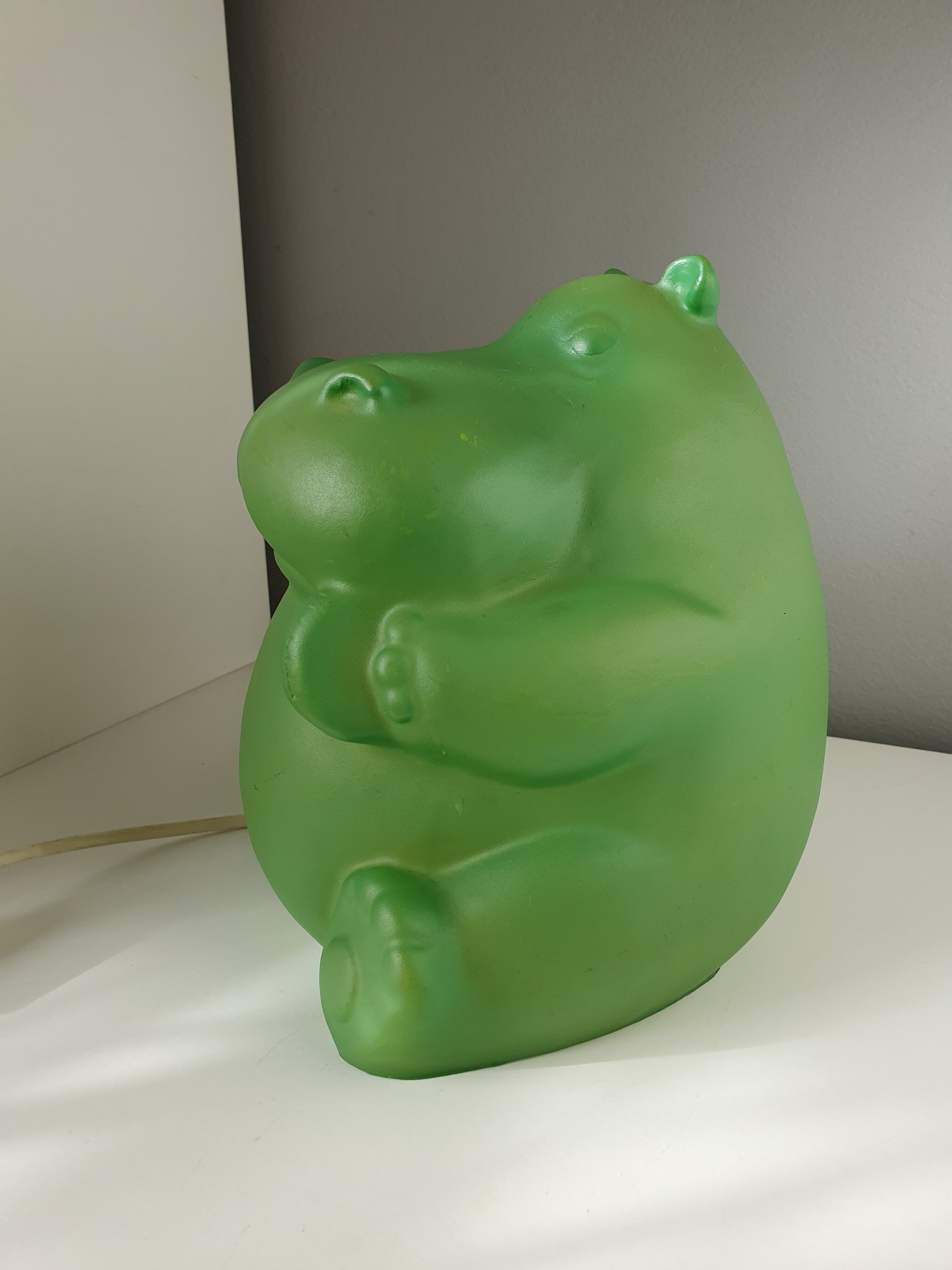 Vintage heico hippopotamus lamp