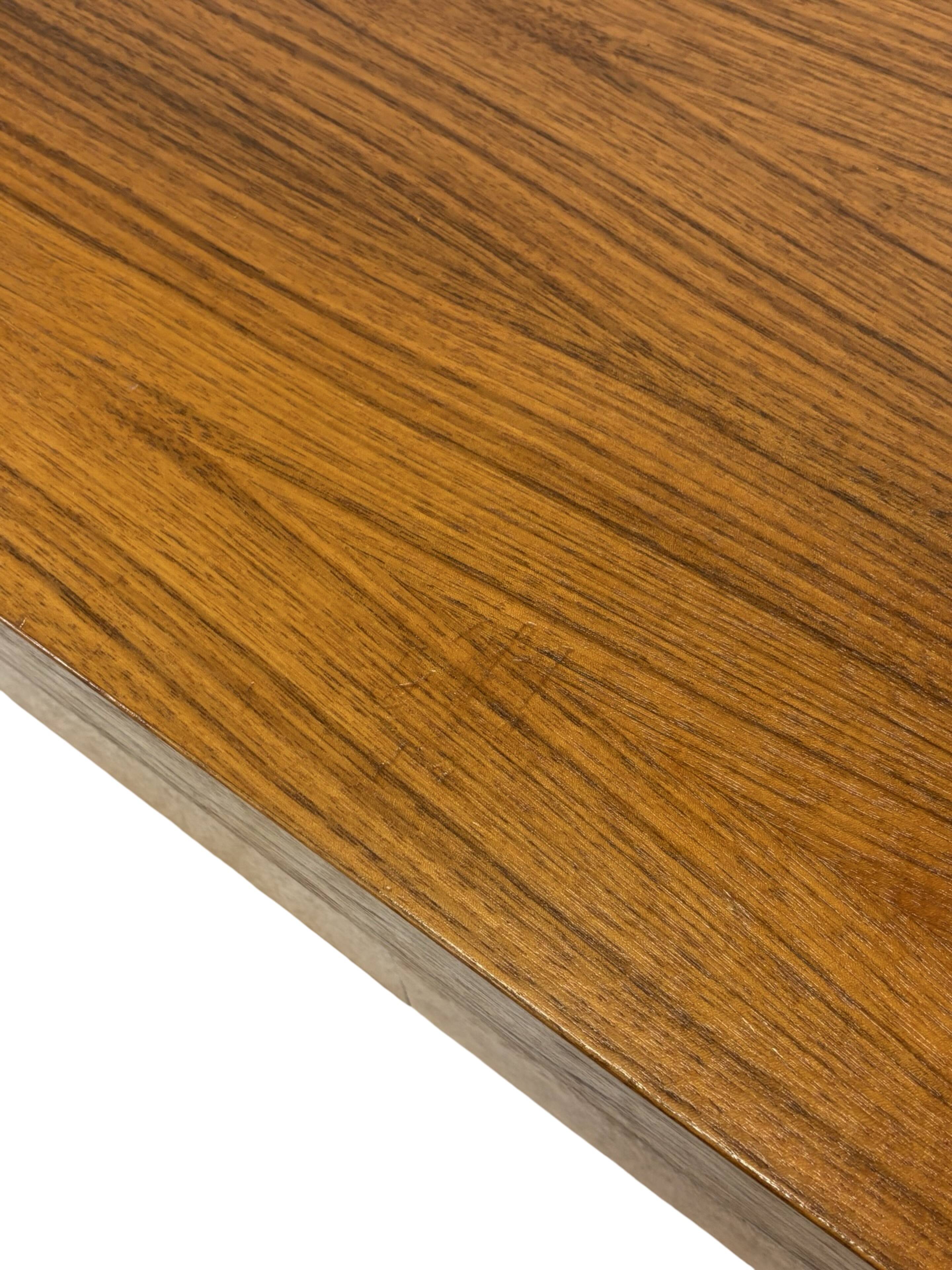 Vintage low sideboard with drawers 70's walnut veneer design