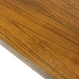 Vintage low sideboard with drawers 70's walnut veneer design