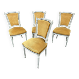 Set of 4 French chairs style Louis XVI vintage 1950 rococo Provence SHABBY CHIC