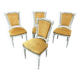 Set of 4 French chairs style Louis XVI vintage 1950 rococo Provence SHABBY CHIC