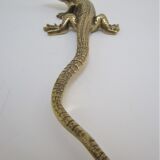 solid brass lizard gilded bronze 70s