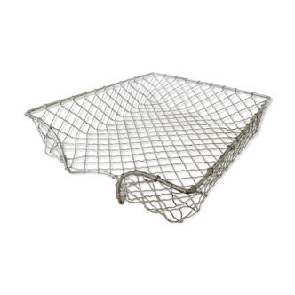 Old corrugated wire office mail basket 30s 40s