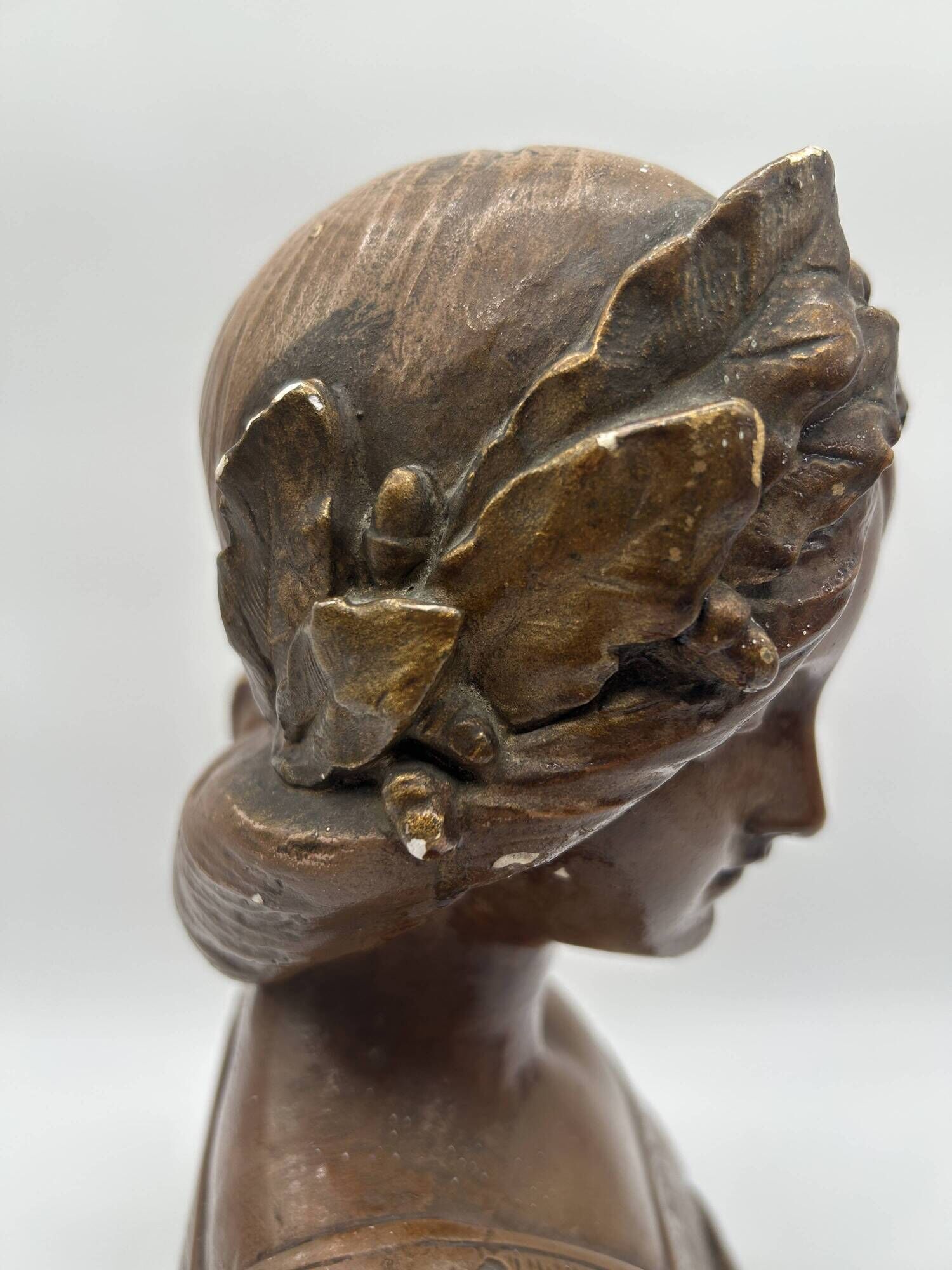 Art Nouveau bust by Gustave Van Vaerenbergh