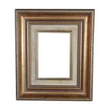 Frame wood stucco gilded gold leaf 30x26 foliage 16.4x11.9 cm
