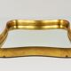 Golden wooden mirror in the style of Gio Ponti by Max Welz, Vienna, Austria, 1940s.