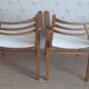 Pair of 1950s compass leg armchairs.