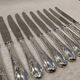 12 silver plated table knives, Christofle goldsmith, Marly model