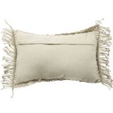Coussin macramé tressé beige 30x50 cm
