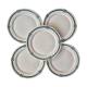 Set of 5 flat plates Nancy - Creil and Montereau