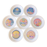 7 Paris porcelain table plates Days of the week zodiac signs