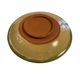Decorative glazed terracotta plate with olive leaf pattern.