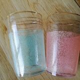 Pair of granite glasses