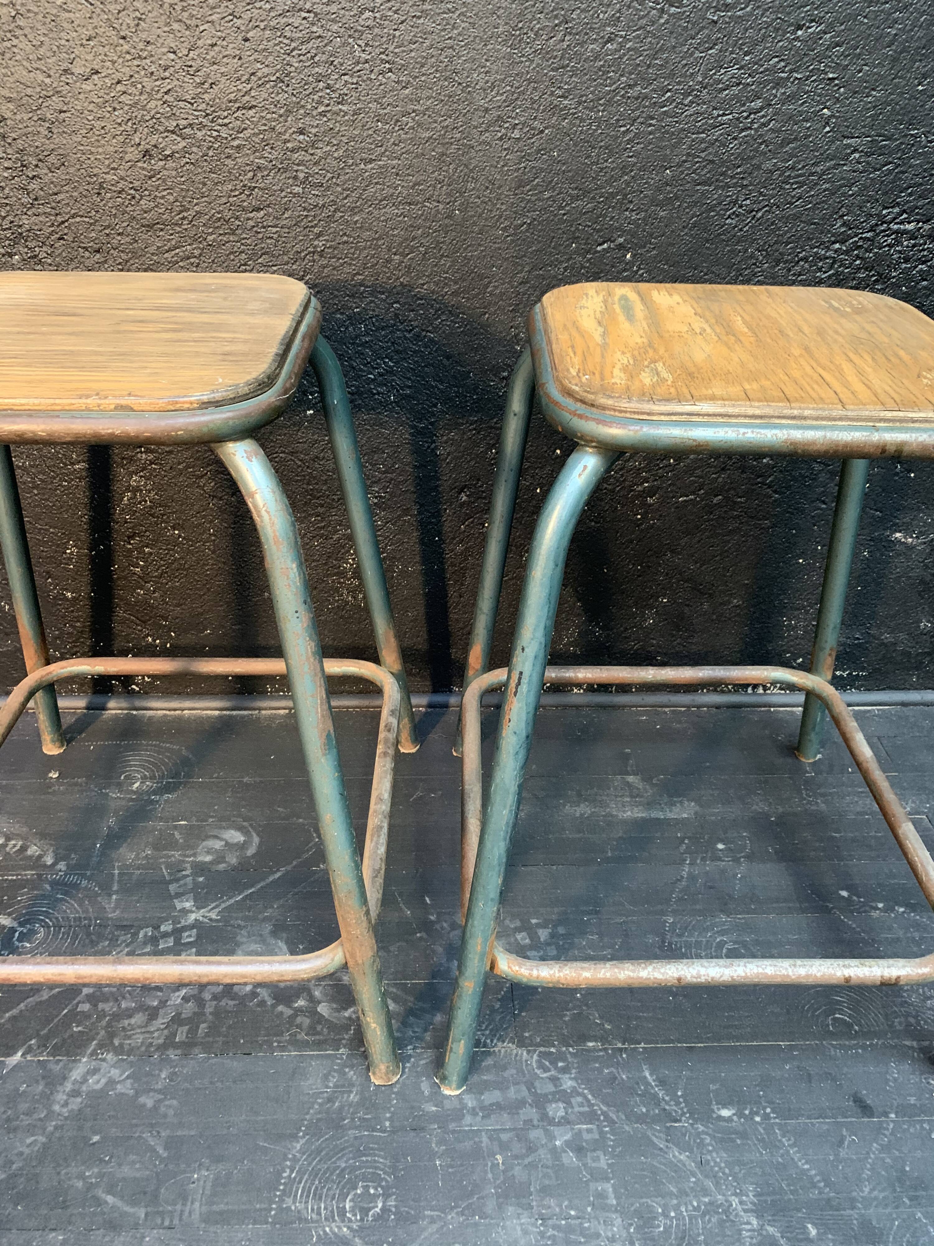 Pair of industrial stools