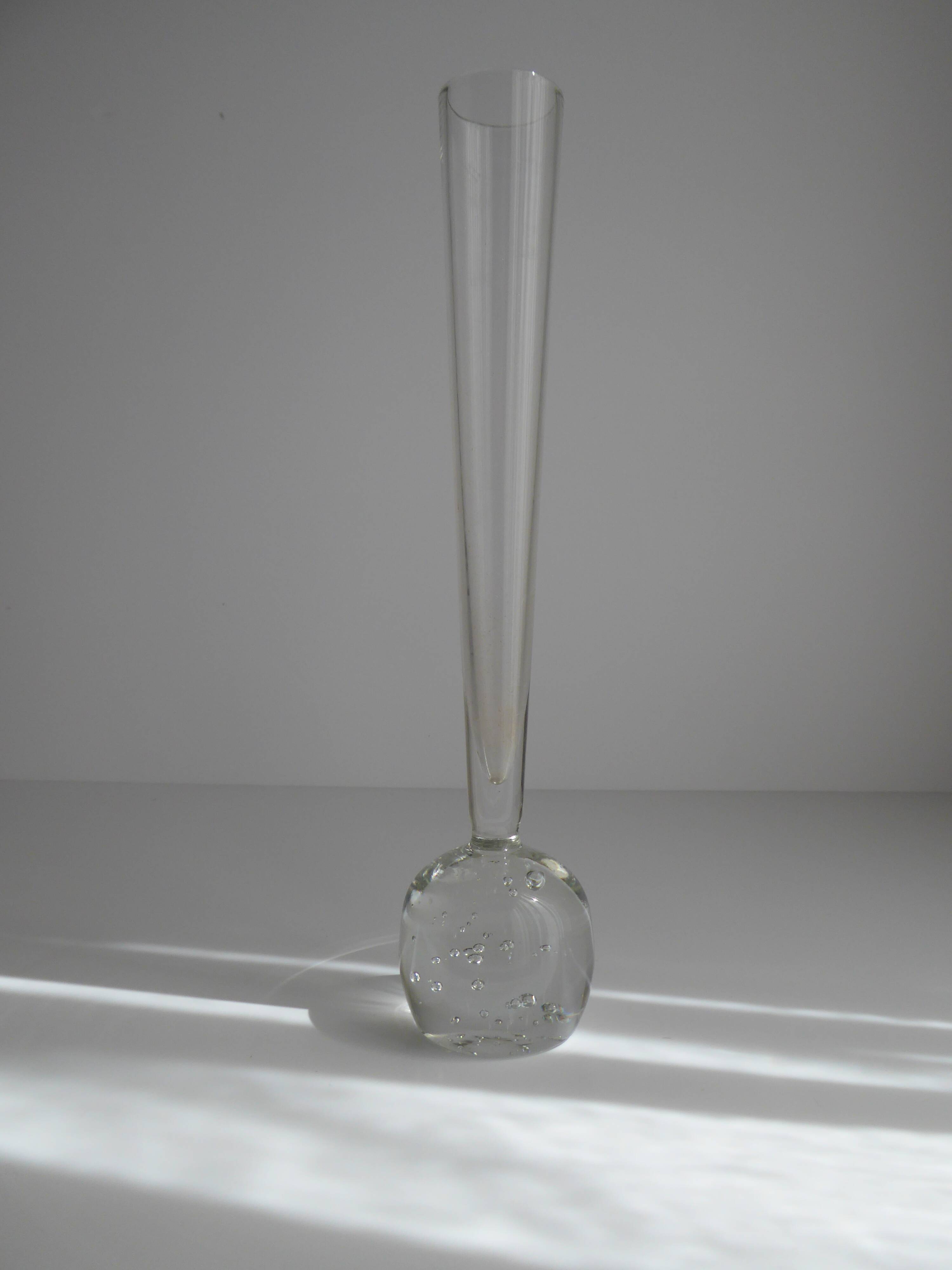 Soliflore vase in bubbled glass
