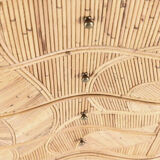 Commode « feuilles » en rotin