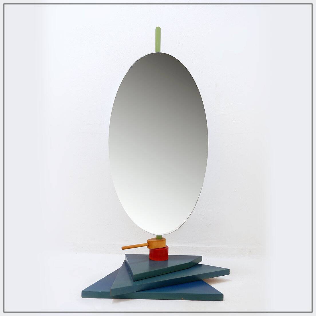 Vintage Memphis Style Table Mirror - 1980s