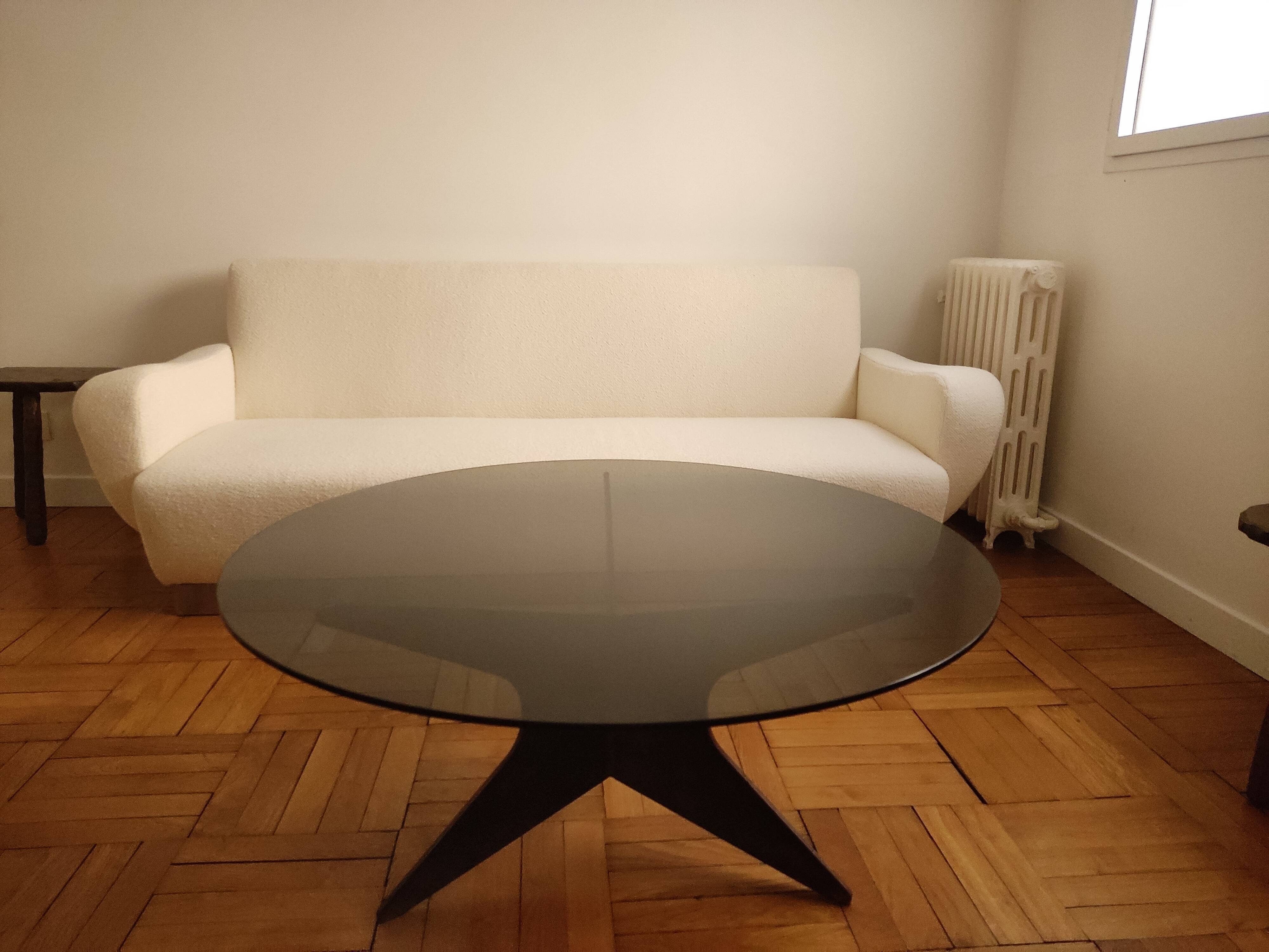 Weathered iron coffee table 1960