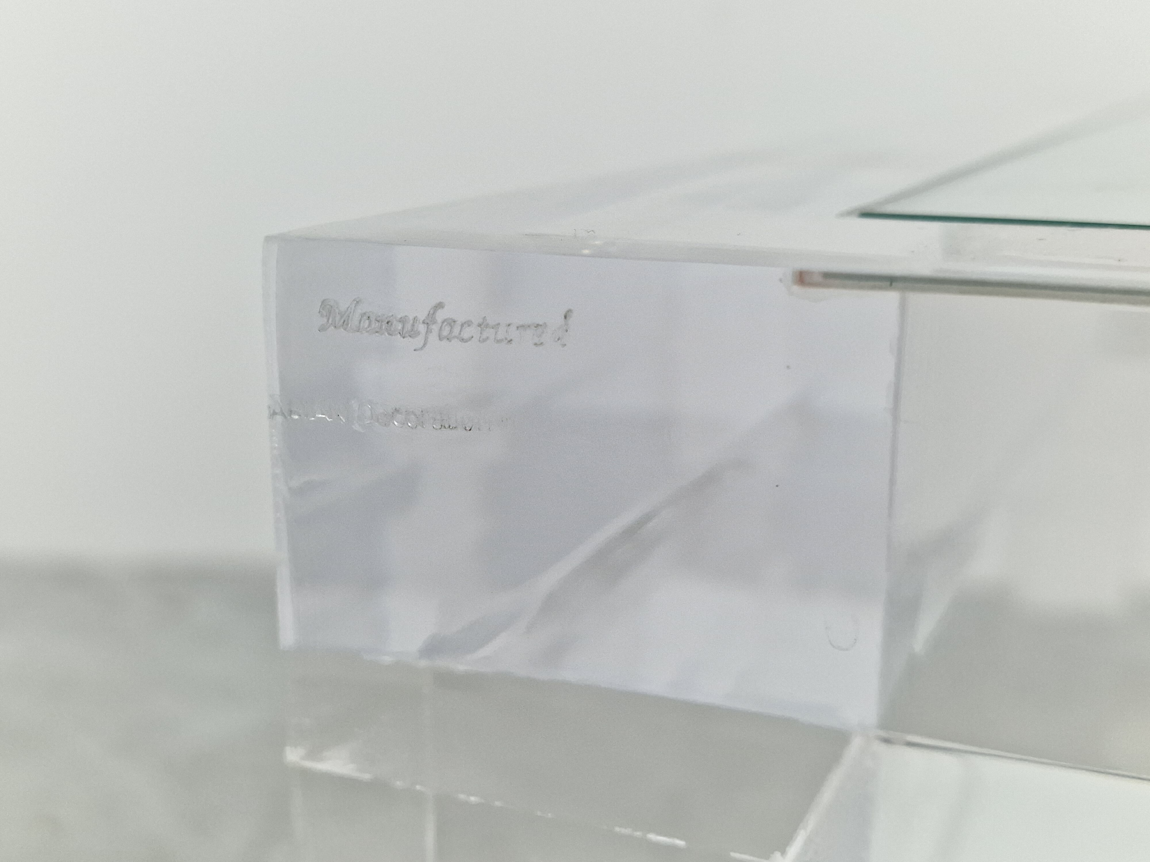 Vintage lucite coffee table, 1990s