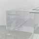 Table basse vintage en lucite, années 1990
