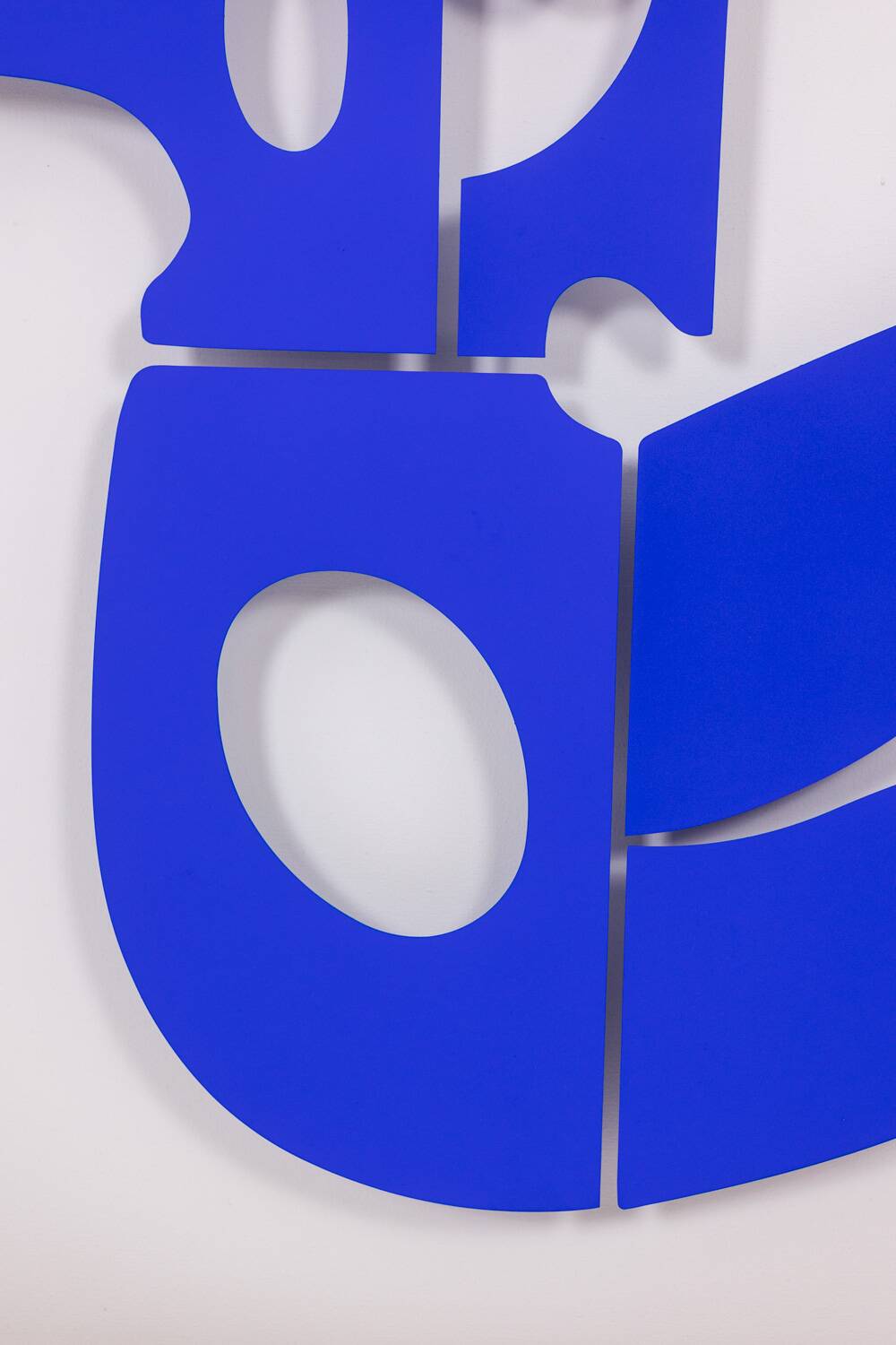 Antonine de Saint Pierre Blue lacquered metal sign. Contemporary