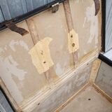 Malle de voyage en cuir époque 1900s