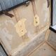 Leather travel trunk from the 1900s