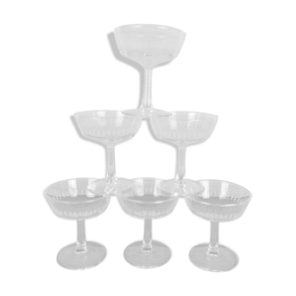 6 CHAMPAGNE GLASSES