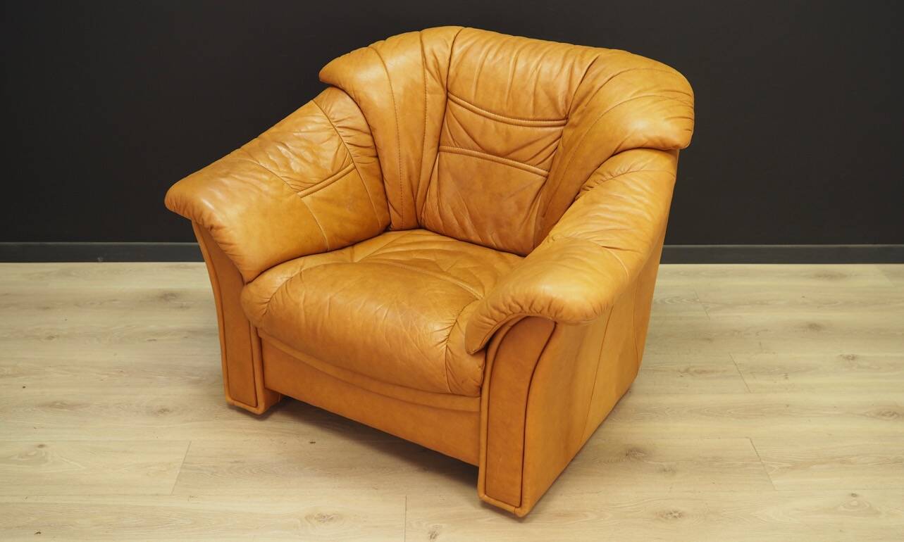 Cognac living room set, Danish design, 1970s, manufacturer: Skalma Møbelfabrik
