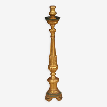 Lacquered and gilded torch holder from 19th century