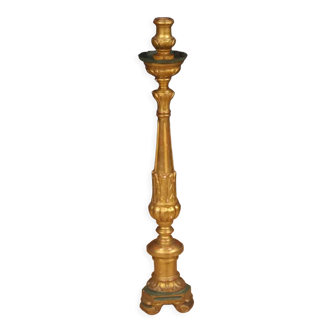 Lacquered and gilded torch holder from 19th century