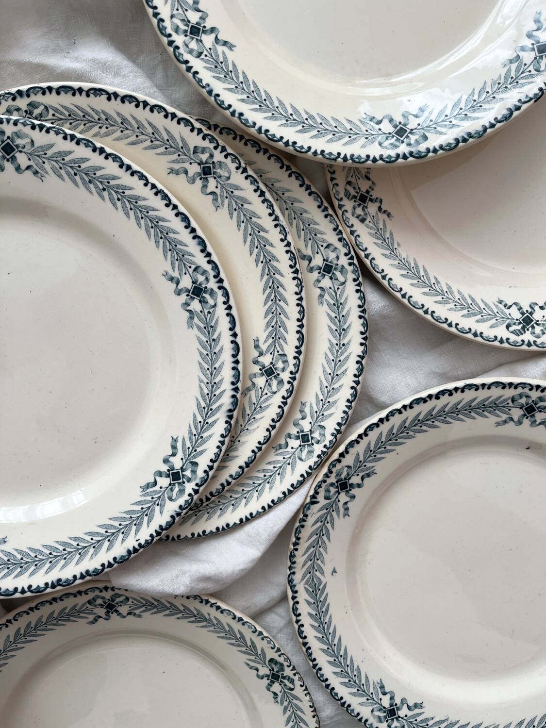 12 "Chinon" ironstone dessert plates from Choisy le Roi