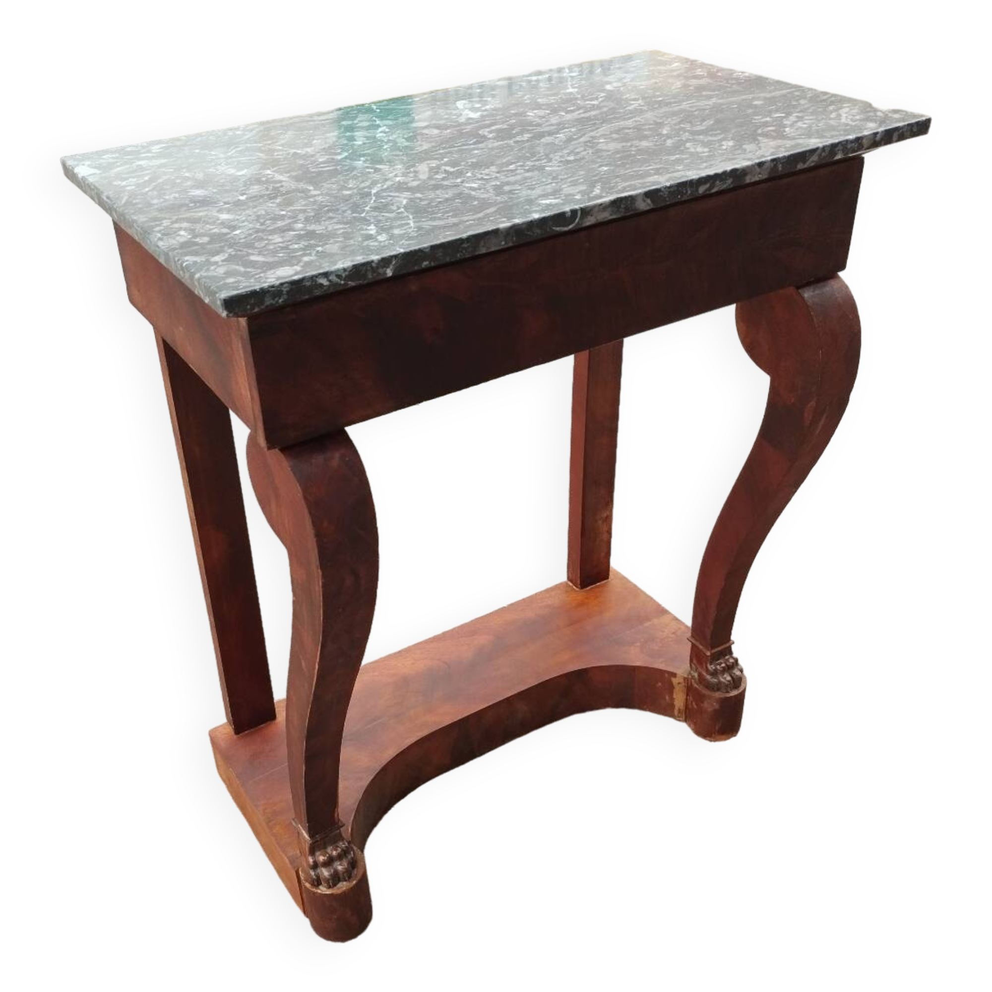 Antique Louis XVI style console with marble top