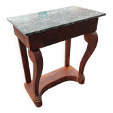 Console ancienne style louis xvi avec plateau marbre