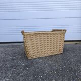 Vintage wicker and wood basket