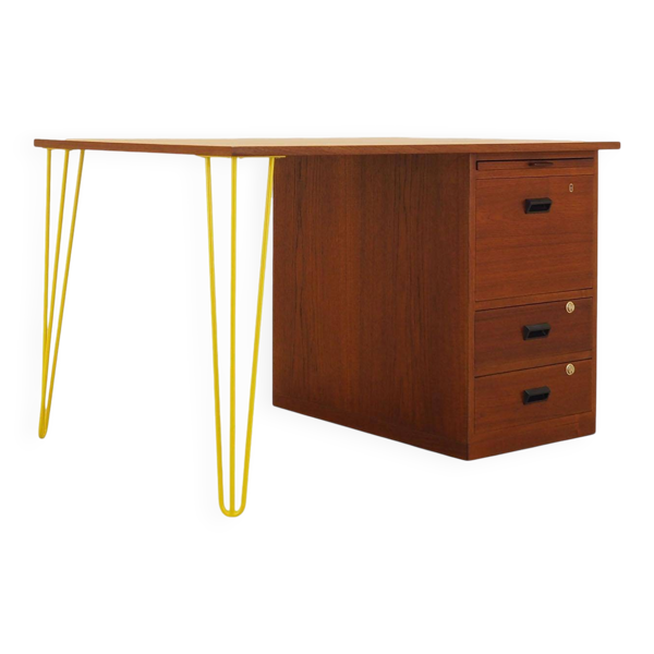 Bureau en teck, design danois, années 1970, fabriqué par Bornholm Møbelfabrik