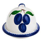 Mini individual butter dish Niderviller – French earthenware – Plum decor