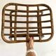 Vintage rattan stool 1970