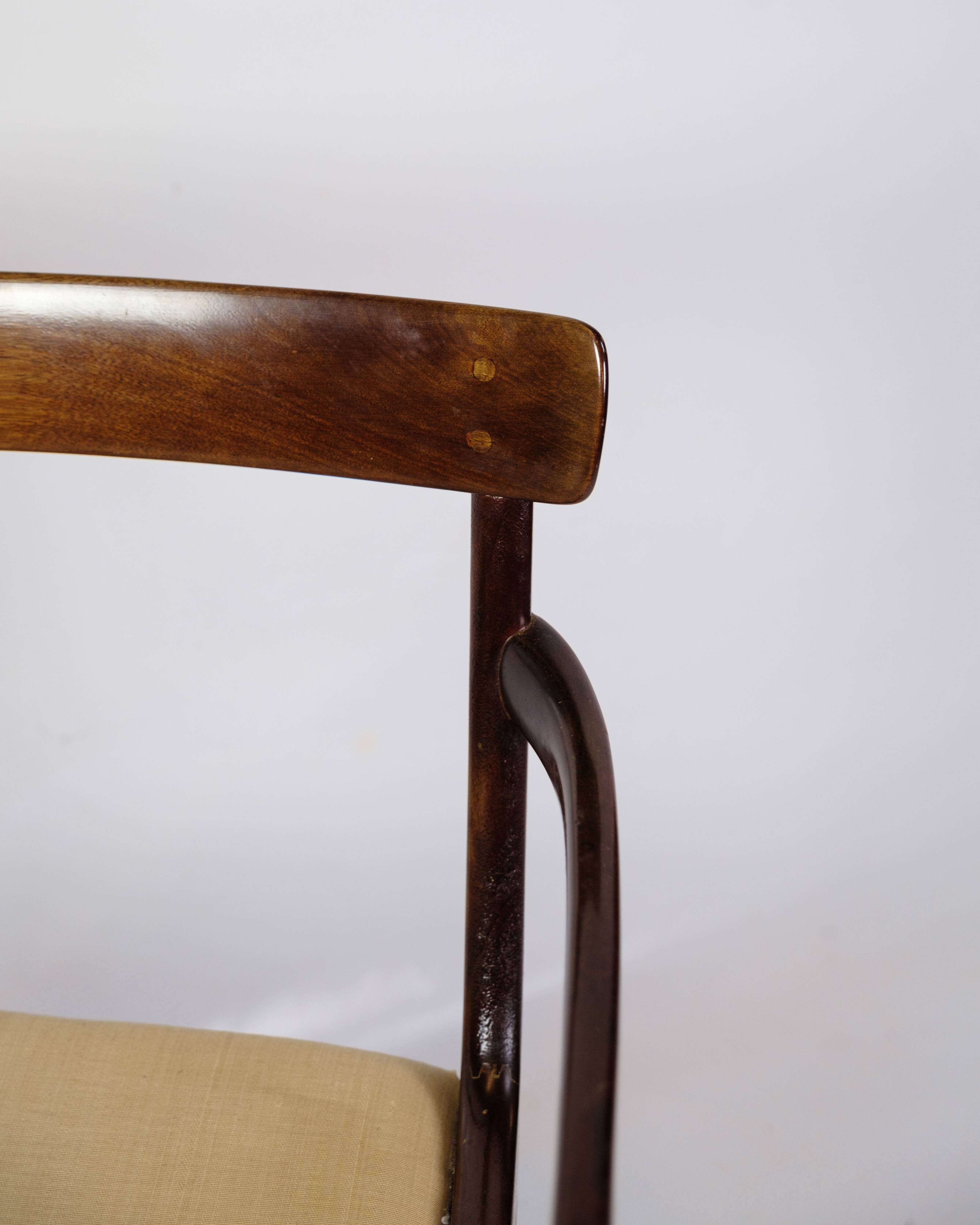 Set Of 2 Armchairs Model Runstedlund Made In Mahogany By Ole Wanscher From 1960s