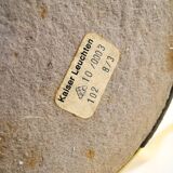 1960s Space Age brass table lamp by Kaiser Leuchten  with 3 glass globes