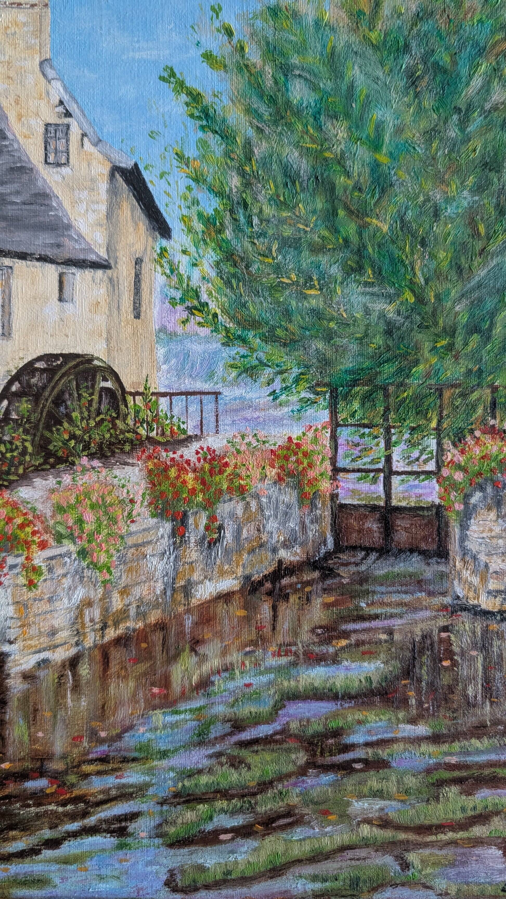 Oil painting – Village scene