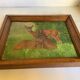Animal painting deer doe oil on panel