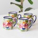 4 hand-painted handcrafted mugs