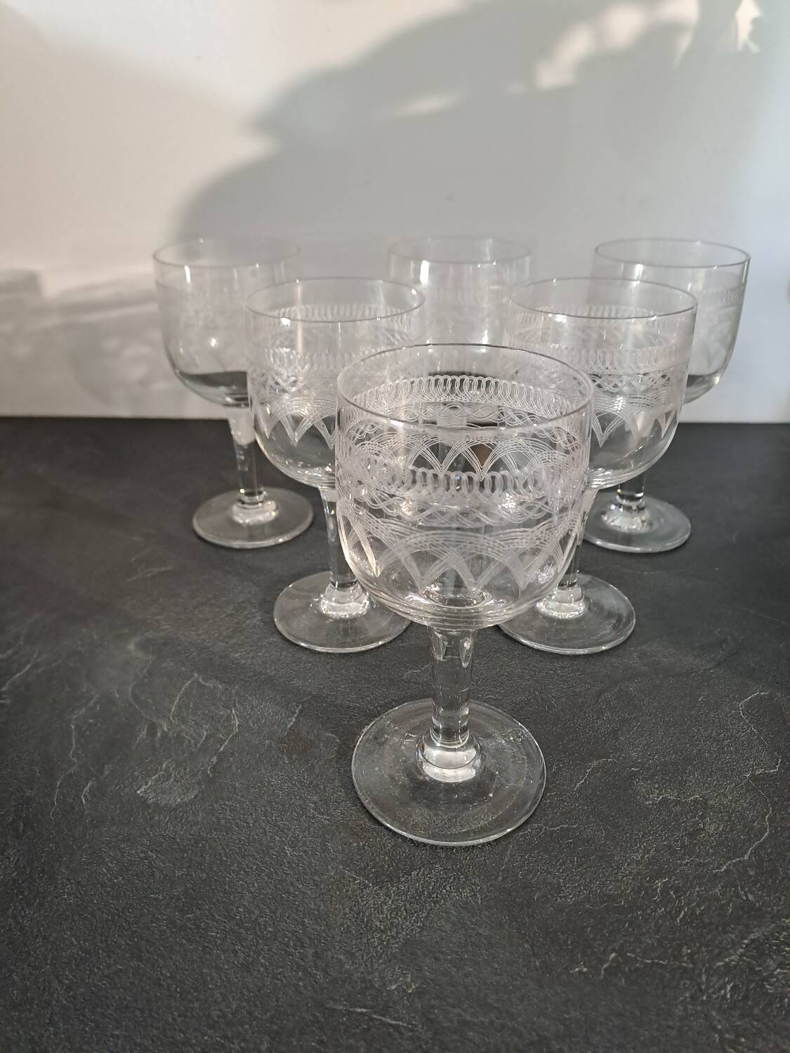 Old chiseled glasses