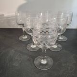 Verres anciens ciselés