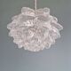 Pair of frosted glass pendant lights, artichoke-shaped, 1960s.