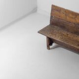 Early 1900s Art Populaire French fermette bench