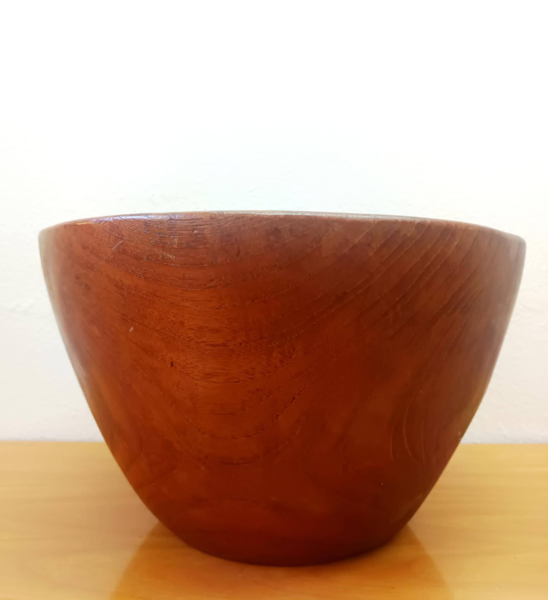 Large vintage teak bowl