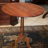 Circular pedestal table end of sofa base base tripod cherry Napoleon III